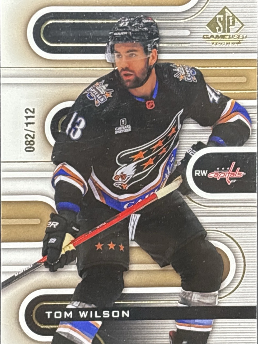 Tom Wilson Washington Capitals Hockey Trading Card LE 82/112